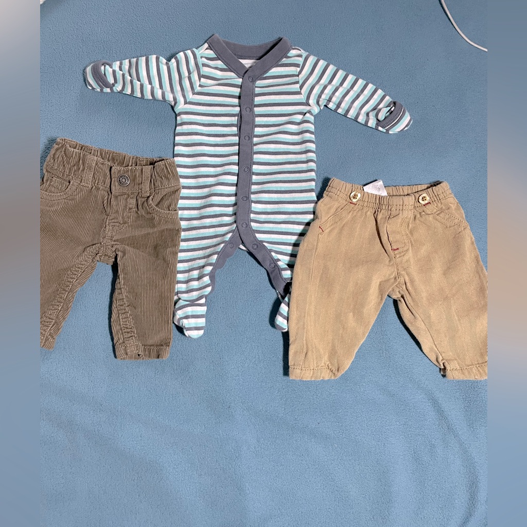 Three Mixed Pieces, Newborn Boys’ Pants & Sleeper